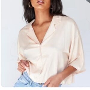 Princess Polly KIMBRA SHIRT BEIGE US 4 / Beige